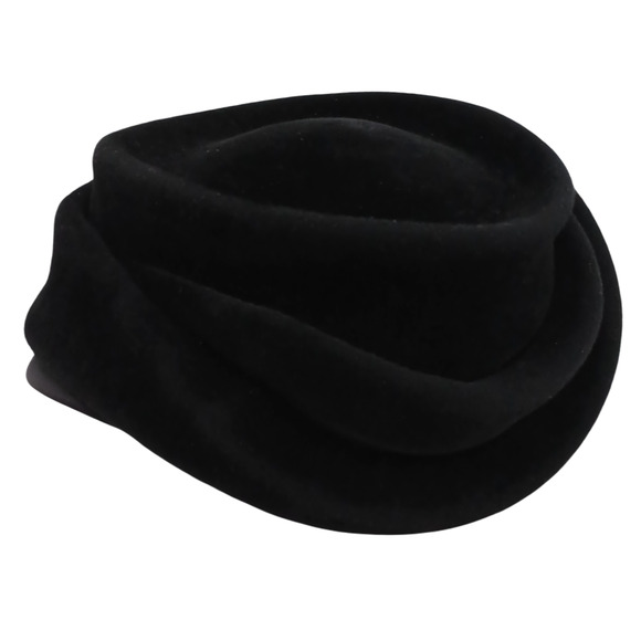 \hanson Body Women’s Faux Fur Black Fluffy Headdress Pill Hat Made in France - Picture 2 of 14